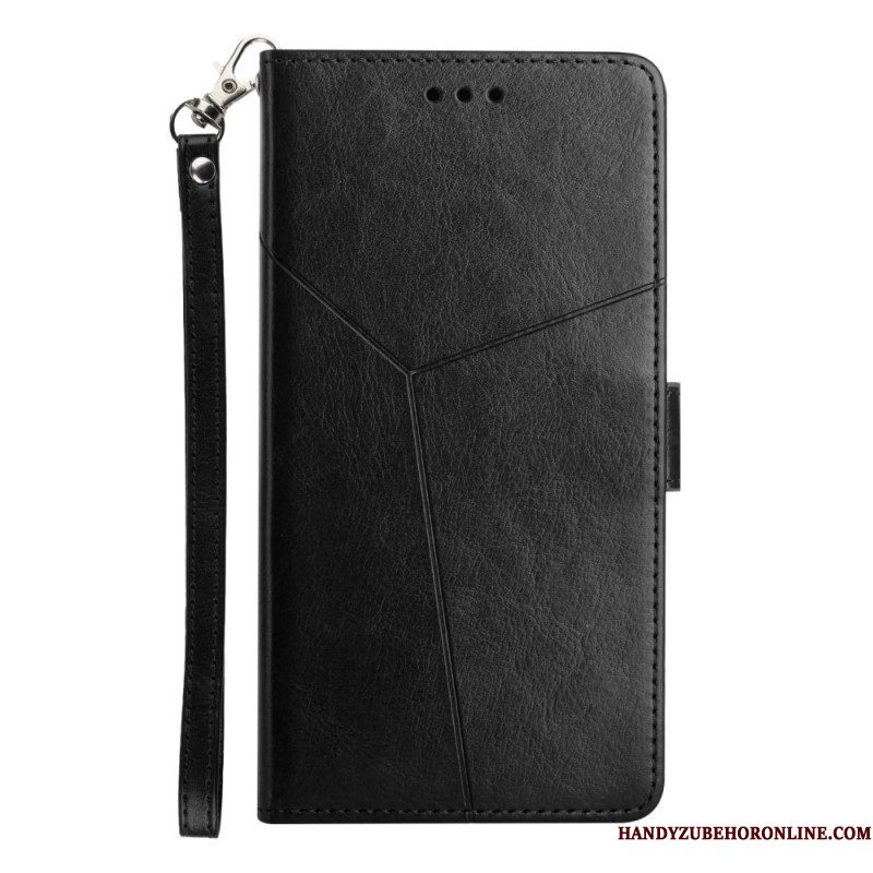 Folio-hoesje voor Samsung Galaxy M13 Stijl Leer Y Design