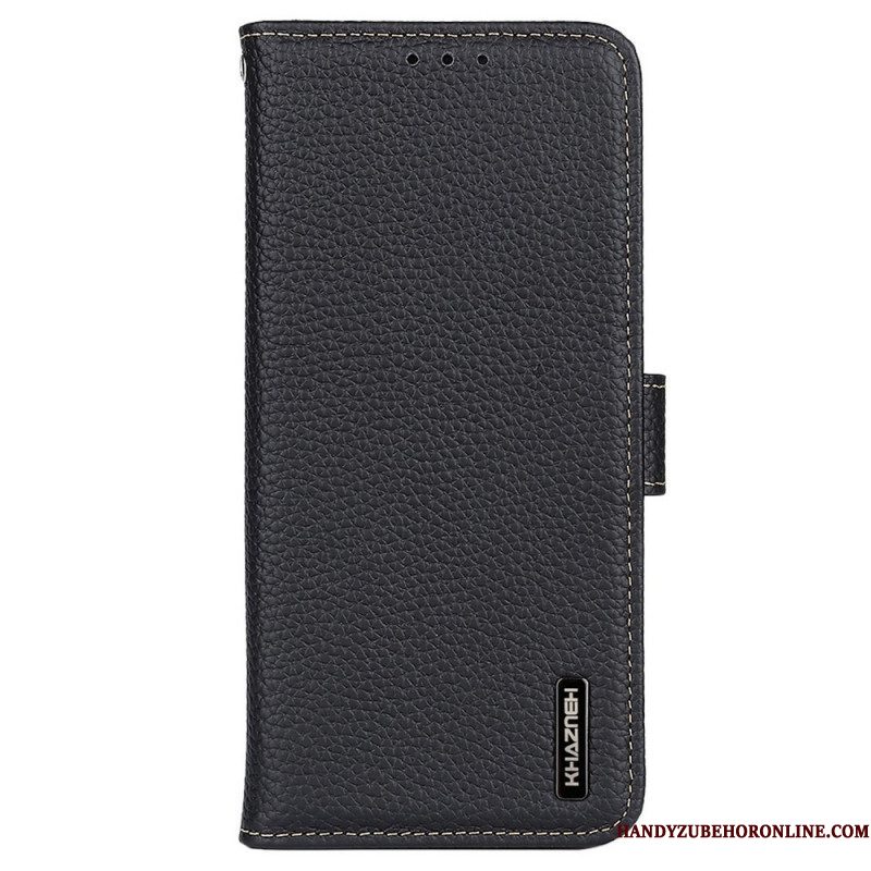 Folio-hoesje voor Samsung Galaxy M23 5G Khazneh Echt Litchi-leer