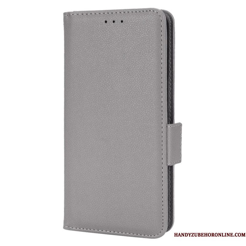 Folio-hoesje voor Samsung Galaxy M23 5G Lychee Lederen Stijl