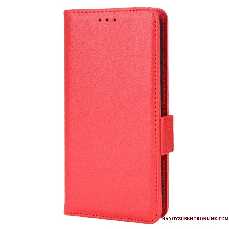 Folio-hoesje voor Samsung Galaxy M23 5G Lychee Lederen Stijl