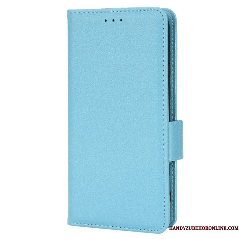 Folio-hoesje voor Samsung Galaxy M23 5G Lychee Lederen Stijl