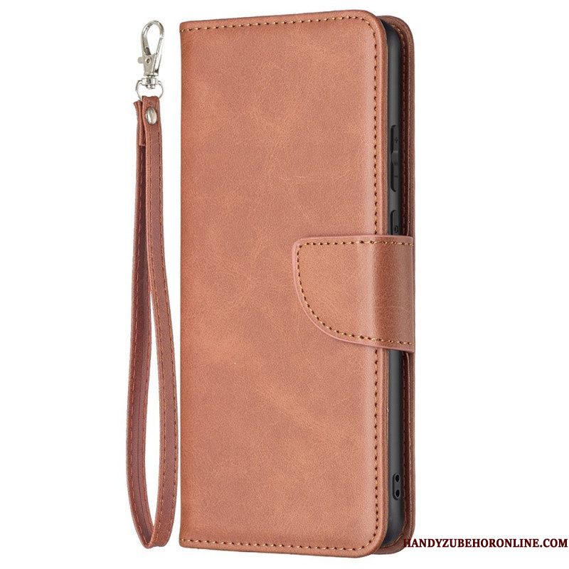 Folio-hoesje voor Samsung Galaxy M23 5G Schuine Sluiting Met Riem