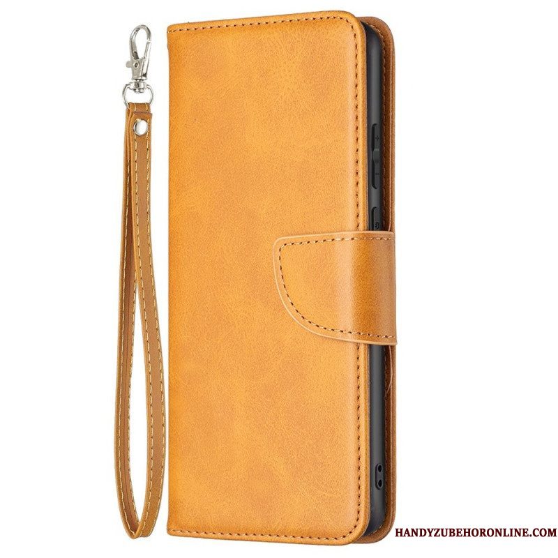 Folio-hoesje voor Samsung Galaxy M23 5G Schuine Sluiting Met Riem