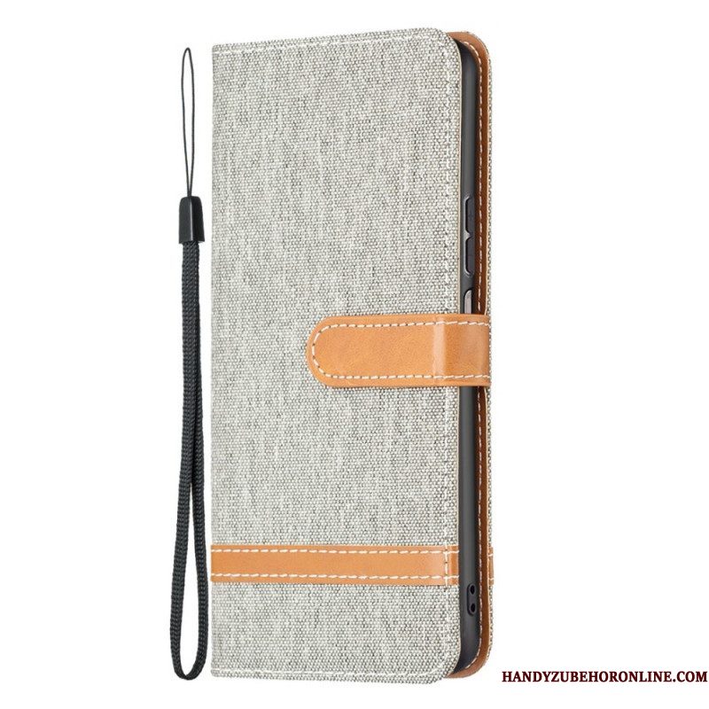 Folio-hoesje voor Samsung Galaxy M23 5G Stof Met Riem