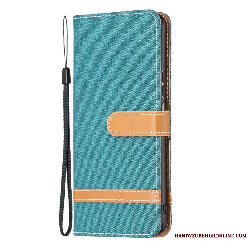 Folio-hoesje voor Samsung Galaxy M23 5G Stof Met Riem