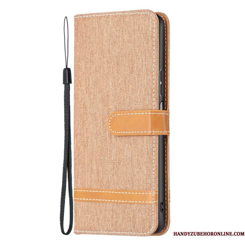 Folio-hoesje voor Samsung Galaxy M23 5G Stof Met Riem