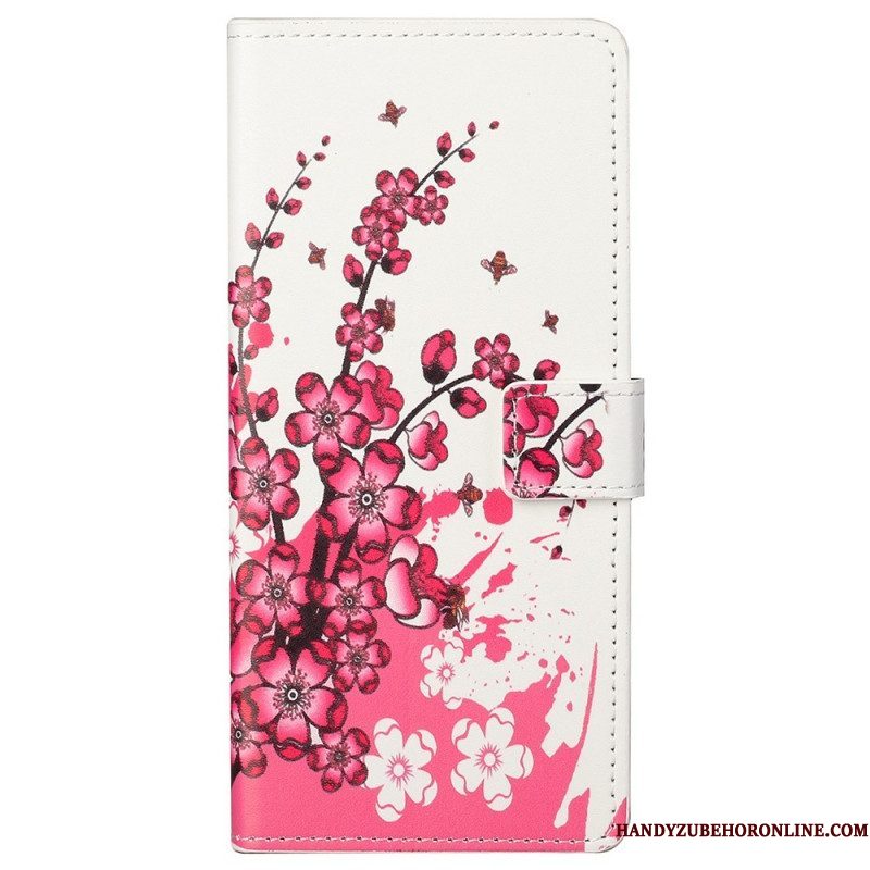 Folio-hoesje voor Samsung Galaxy M23 5G Tropische Bloemen