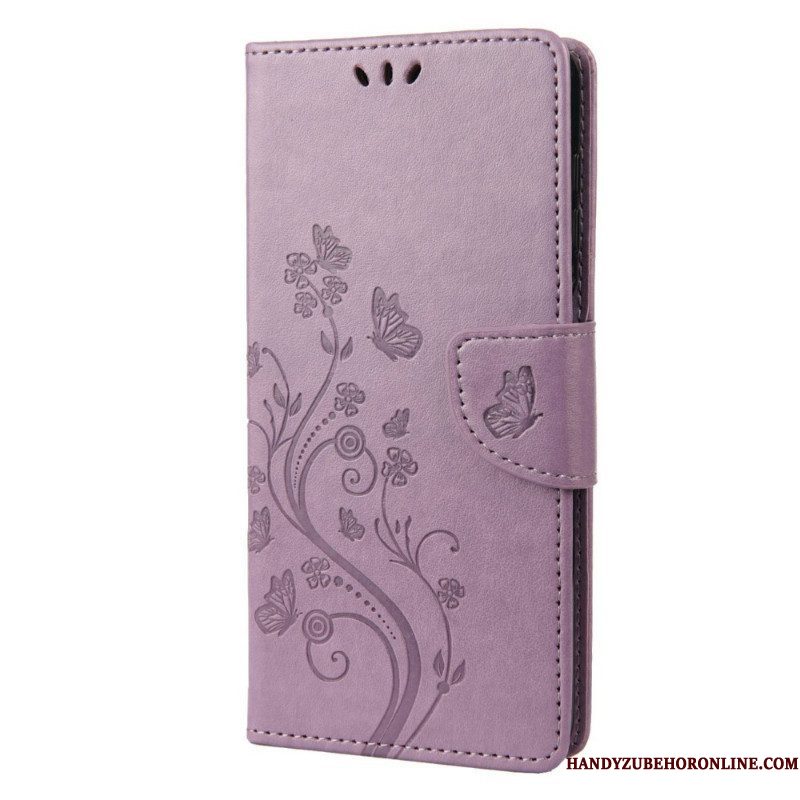 Folio-hoesje voor Samsung Galaxy M23 5G Vlinders En Bloemen