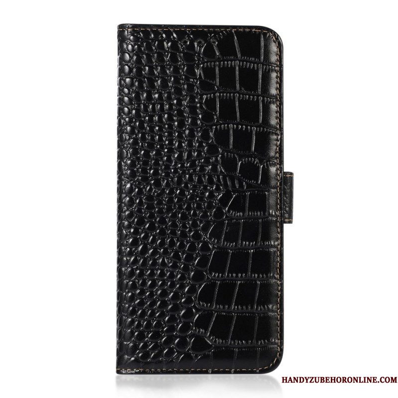 Folio-hoesje voor Samsung Galaxy M33 5G Rfid In Krokodilstijl