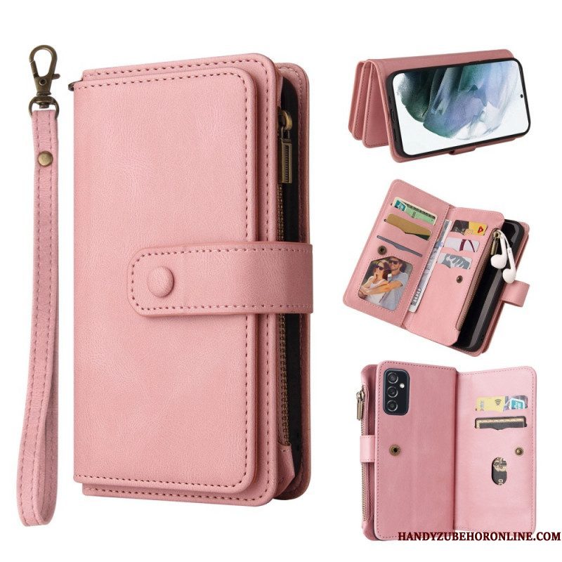 Folio-hoesje voor Samsung Galaxy M52 5G Met Ketting Lanyard Portemonnee