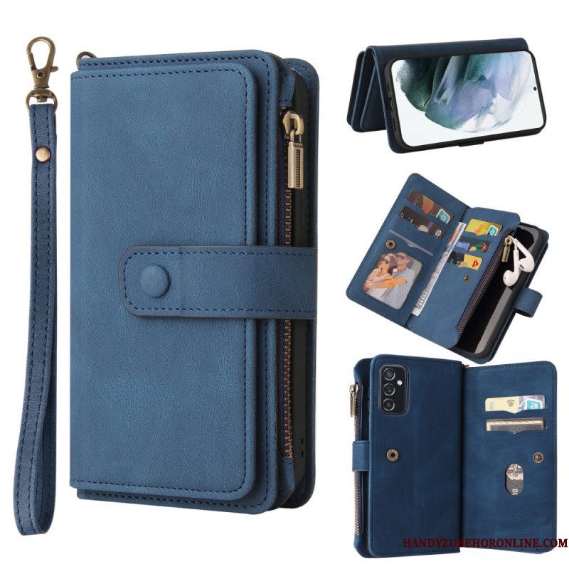 Folio-hoesje voor Samsung Galaxy M52 5G Met Ketting Lanyard Portemonnee