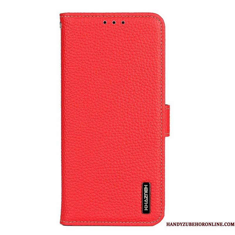 Folio-hoesje voor Samsung Galaxy M53 5G Khazneh Lychee Leer