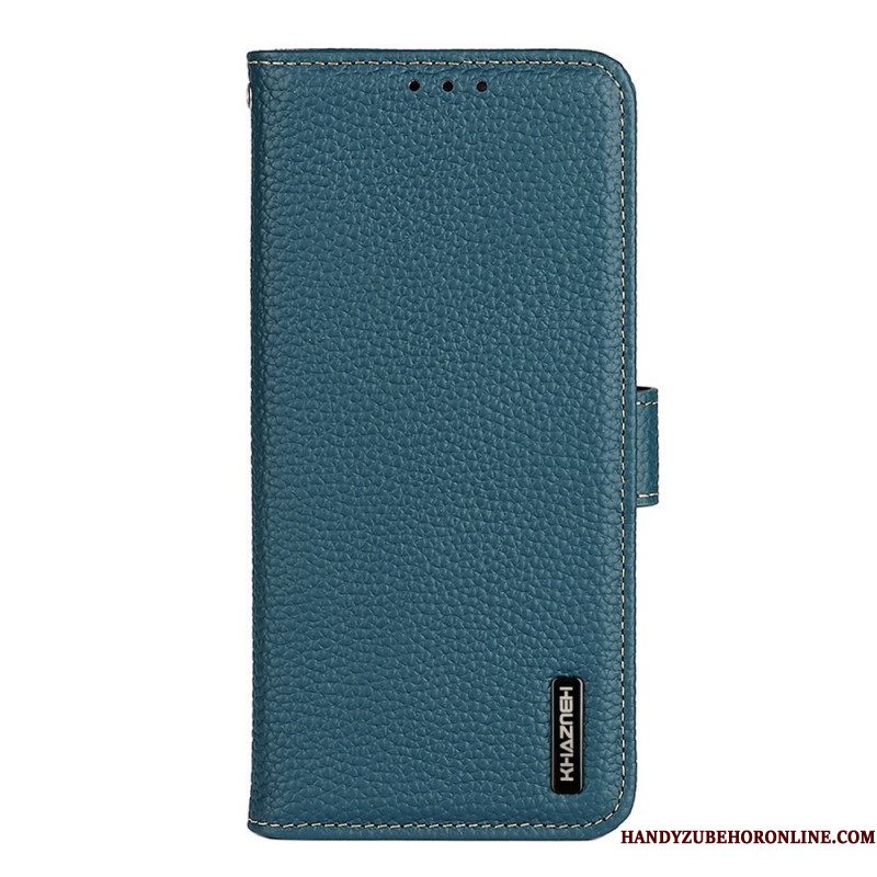 Folio-hoesje voor Samsung Galaxy M53 5G Khazneh Lychee Leer