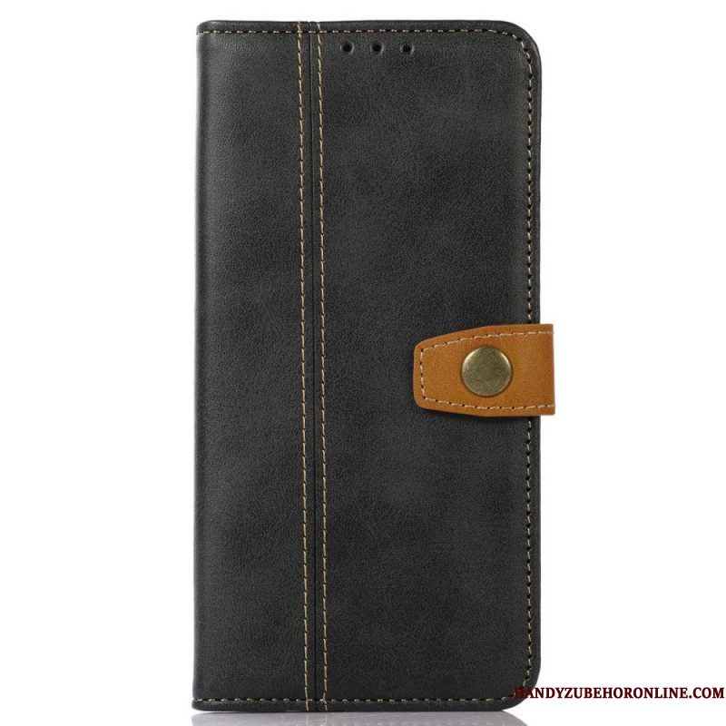 Folio-hoesje voor Samsung Galaxy M53 5G Vintage Riem