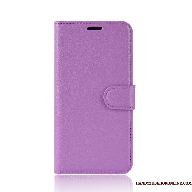 Folio-hoesje voor Samsung Galaxy S20 Plus / S20 Plus 5G Klassiek Lychee Kunstleer