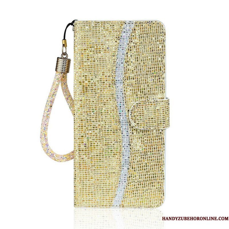 Folio-hoesje voor Samsung Galaxy S21 5G Pailletten S-ontwerp