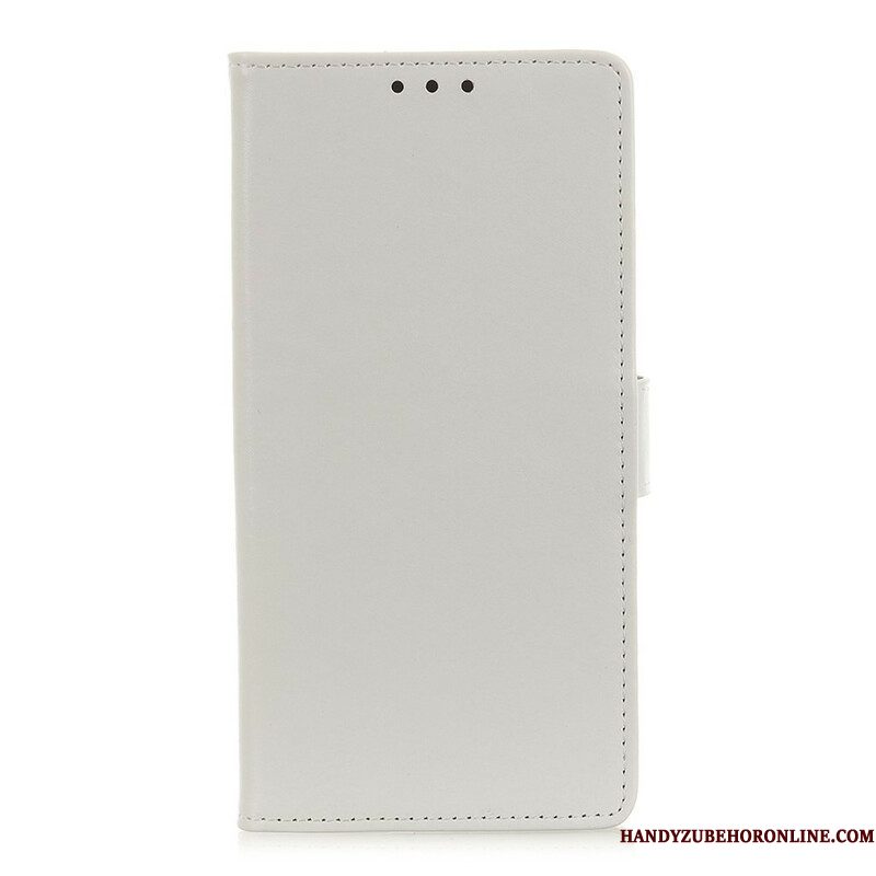 Folio-hoesje voor Samsung Galaxy S21 FE Eenvoudig Glanzend Leereffect