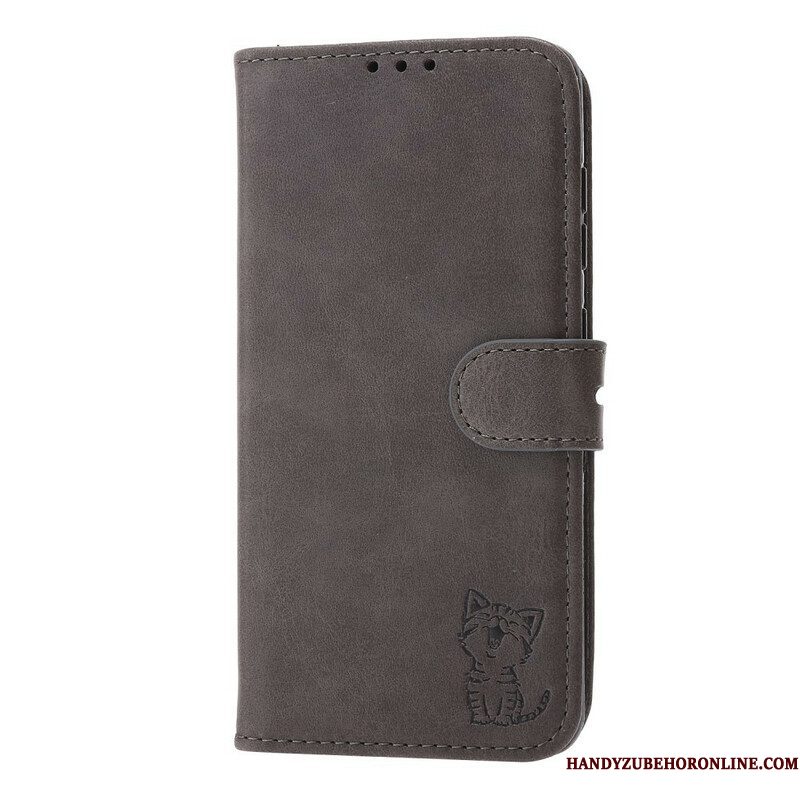 Folio-hoesje voor Samsung Galaxy S21 FE Kunstleer Katje