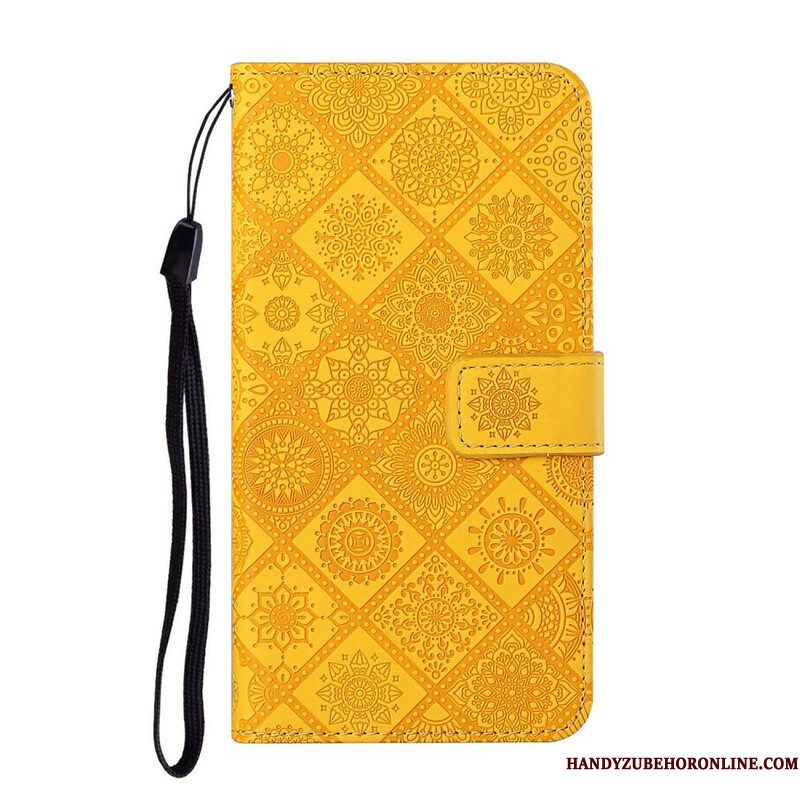 Folio-hoesje voor Samsung Galaxy S21 FE Tapijt Patroon
