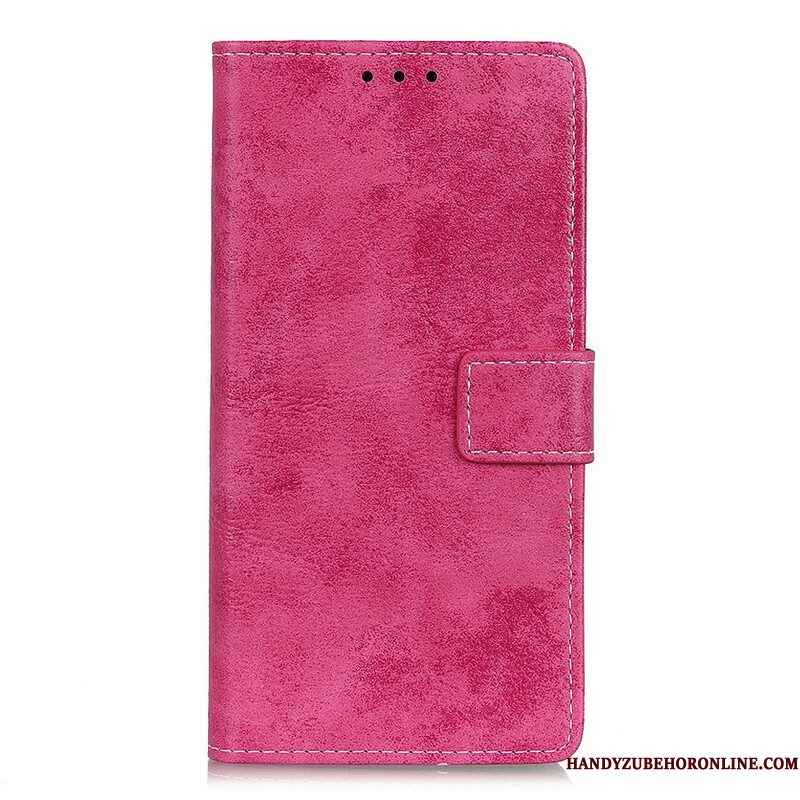 Folio-hoesje voor Samsung Galaxy S21 FE Vintage Leereffect