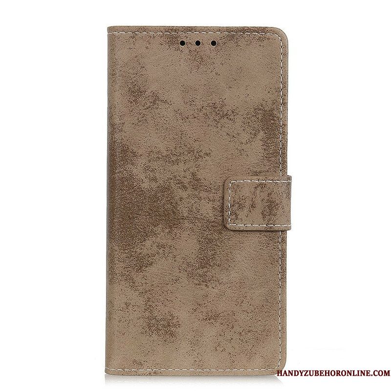 Folio-hoesje voor Samsung Galaxy S21 FE Vintage Leereffect