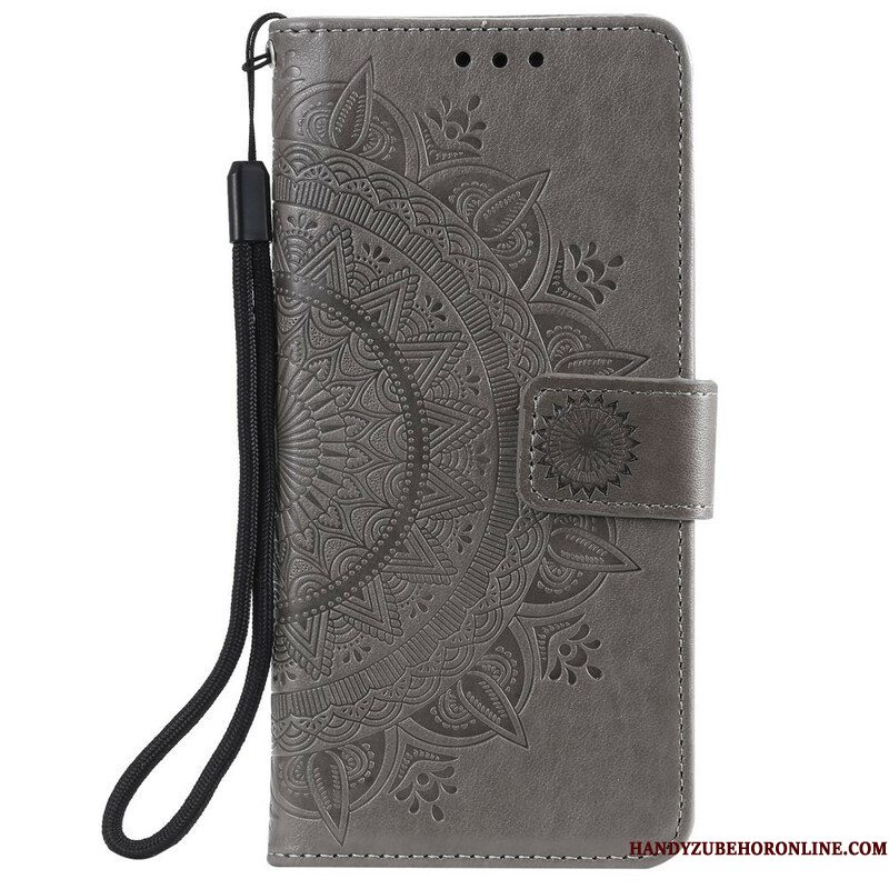 Folio-hoesje voor Samsung Galaxy S21 FE Zon Mandala