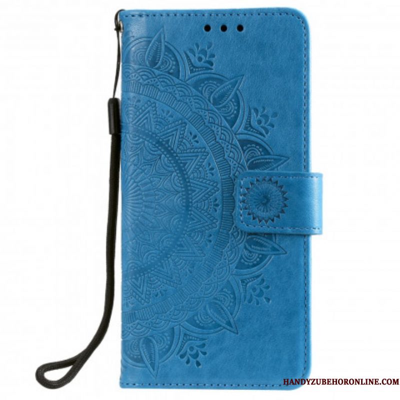 Folio-hoesje voor Samsung Galaxy S21 Ultra 5G Zon Mandala