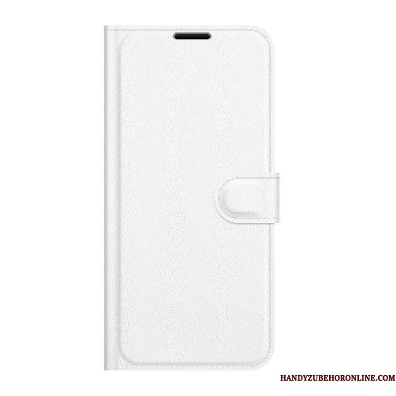 Folio-hoesje voor Samsung Galaxy S22 Plus 5G Klassiek Litchi-leereffect