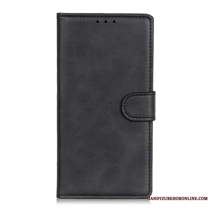 Folio-hoesje voor Samsung Galaxy S22 Plus 5G Mat Leereffect