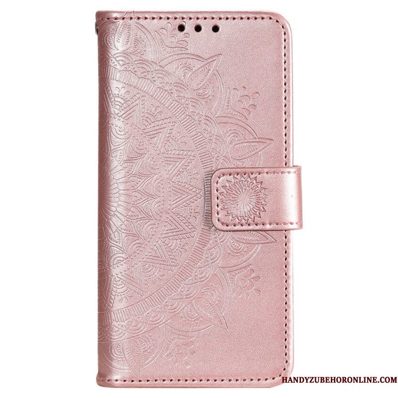 Folio-hoesje voor Samsung Galaxy S22 Plus 5G Zon Mandala