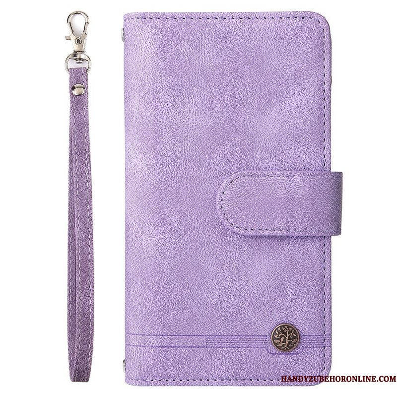 Folio-hoesje voor Samsung Galaxy S22 Ultra 5G Multifunctioneel Met Etui