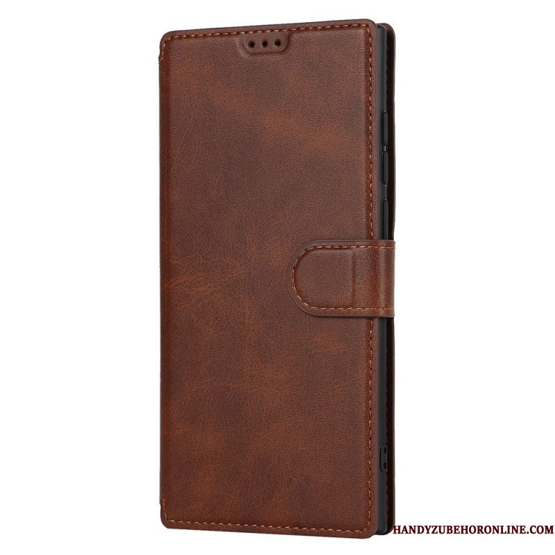 Folio-hoesje voor Samsung Galaxy S22 Ultra 5G Retro Kunstleer