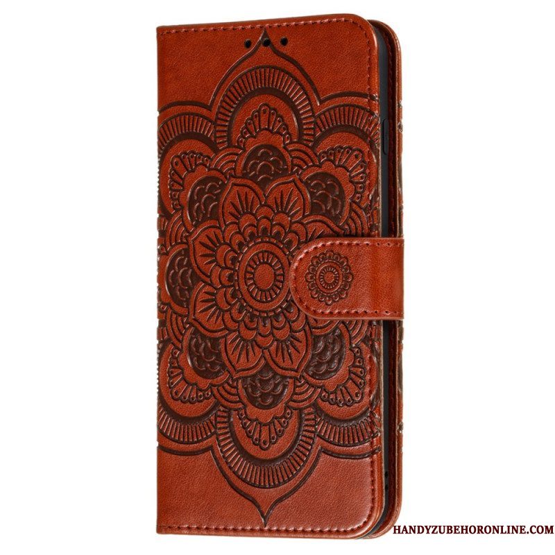 Folio-hoesje voor Samsung Galaxy S22 Ultra 5G Volledige Mandala