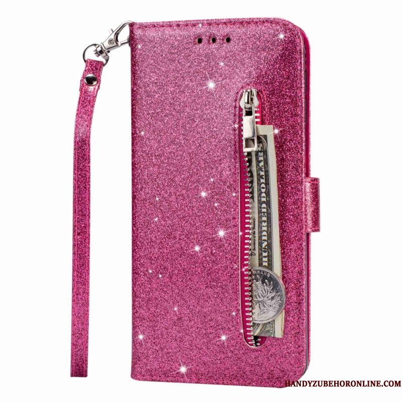 Folio-hoesje voor Samsung Galaxy S23 5G Glitter Portemonnee