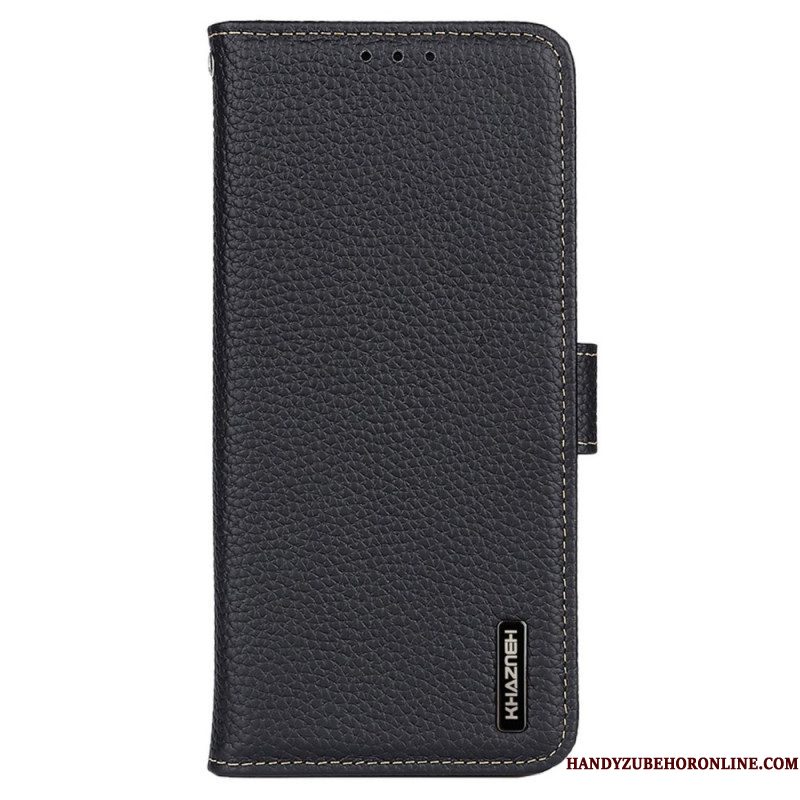 Folio-hoesje voor Samsung Galaxy S23 5G Khazneh Lychee Leer