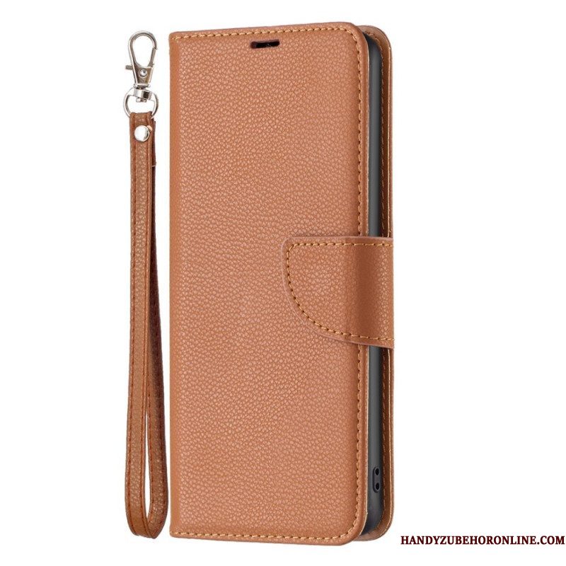 Folio-hoesje voor Samsung Galaxy S23 5G Lychee Schuine Sluiting