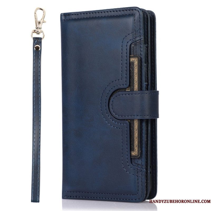 Folio-hoesje voor Samsung Galaxy S23 5G Multi-kaarten En Voorvak