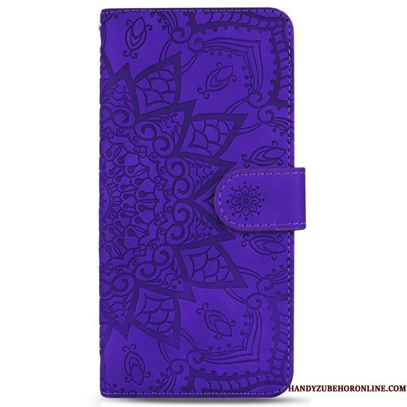 Folio-hoesje voor Samsung Galaxy S23 Plus 5G Met Ketting Stijlvolle Strappy Mandala