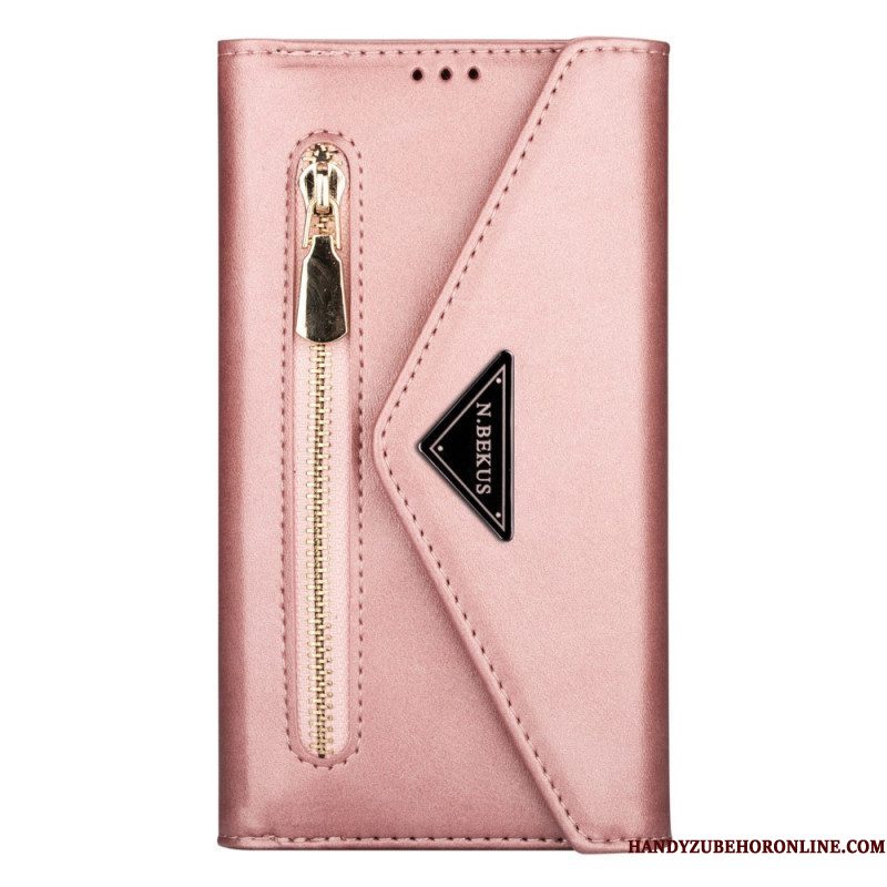 Folio-hoesje voor Samsung Galaxy S23 Ultra 5G Multi-kaarten Met Lanyard En Schouderband