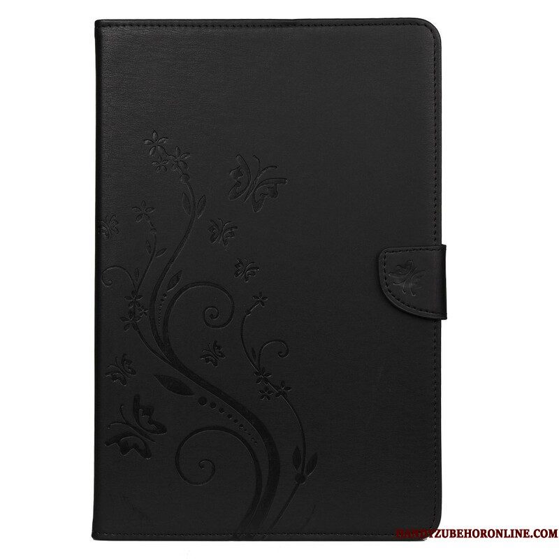 Folio-hoesje voor Samsung Galaxy Tab S8 / Tab S7 Bloemen Vlinders