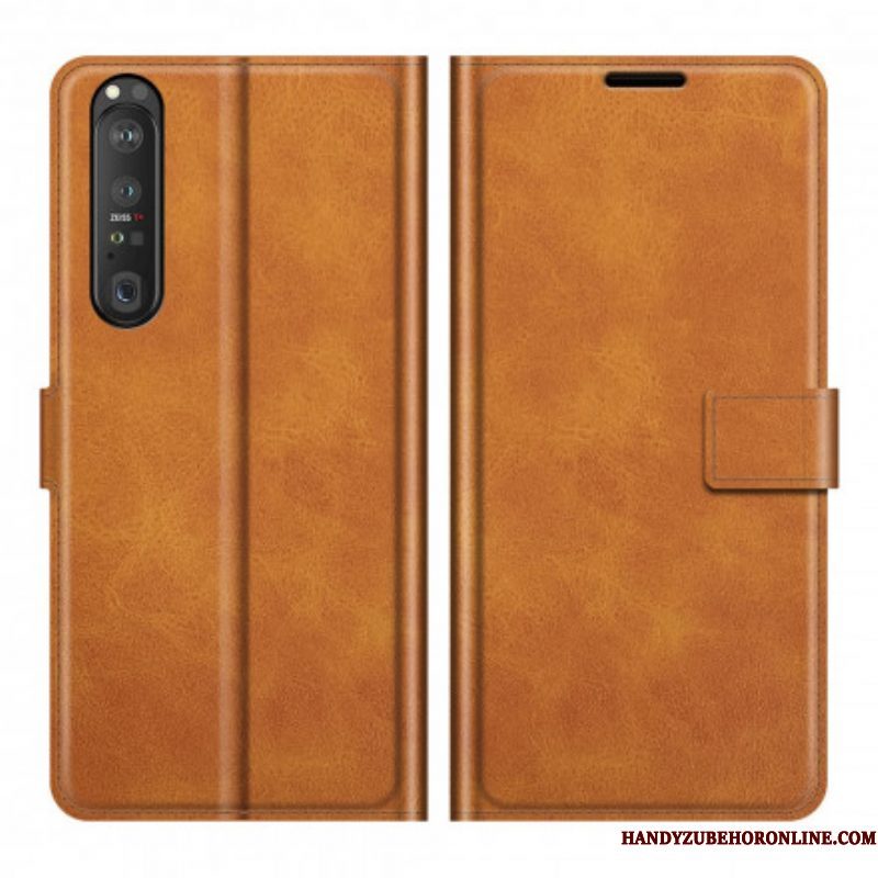 Folio-hoesje voor Sony Xperia 1 III Slank Extreem Leereffect