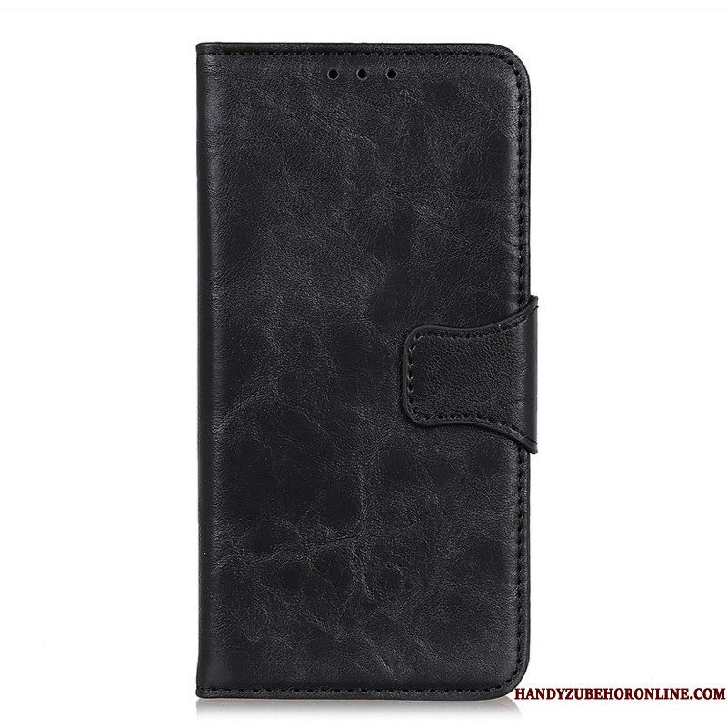 Folio-hoesje voor Sony Xperia 1 IV Gespleten Lederen Vintage Sluiting