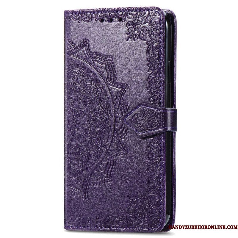 Folio-hoesje voor Sony Xperia 1 IV Mandala Zon Met Lanyard