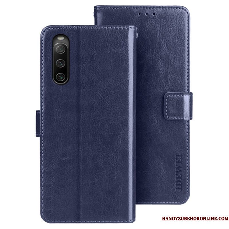 Folio-hoesje voor Sony Xperia 10 IV Imitatieleer Idewei