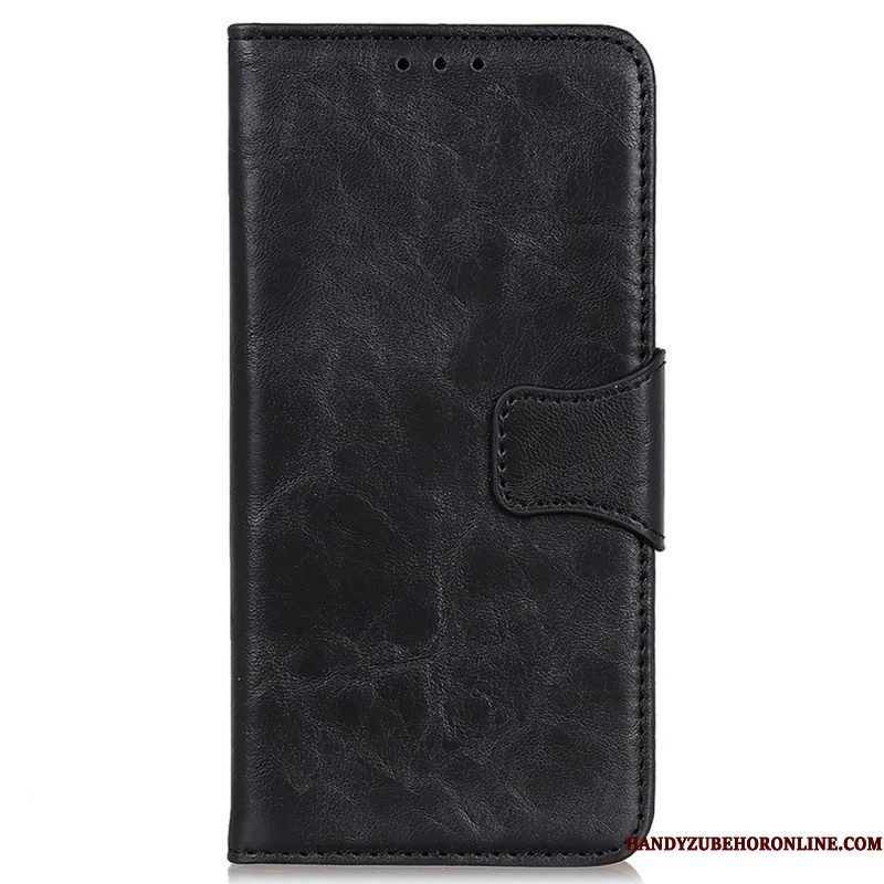 Folio-hoesje voor Sony Xperia 5 IV Gespleten Lederen Vintage Sluiting