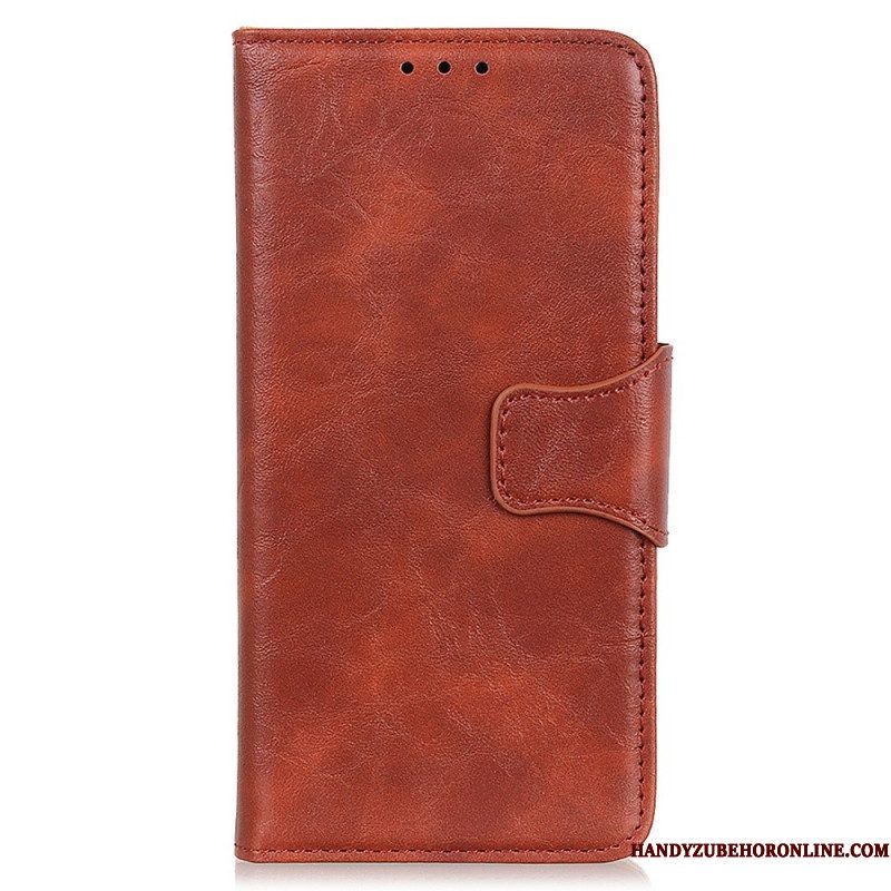 Folio-hoesje voor Sony Xperia 5 IV Gespleten Lederen Vintage Sluiting