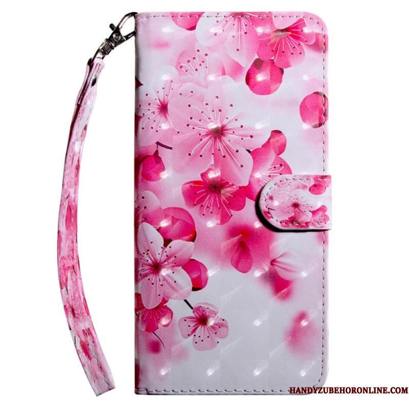 Folio-hoesje voor Sony Xperia 5 IV Met Ketting Riem Bloemen