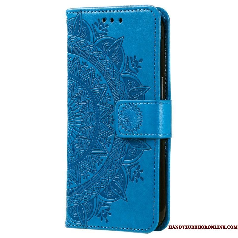 Folio-hoesje voor Sony Xperia 5 IV Met Ketting Strappy Zon Mandala