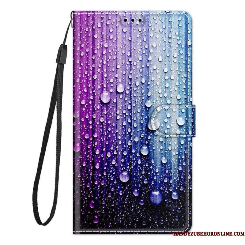 Folio-hoesje voor Xiaomi 12 / 12X Met Ketting String Druppels