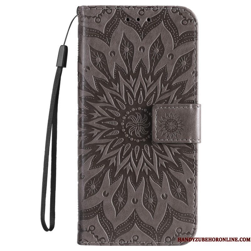 Folio-hoesje voor Xiaomi 12 Lite Mandala Zon Met Lanyard